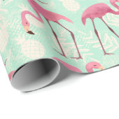 Flamingo Wrapping Paper Cadeaupapier (Rol Hoek)