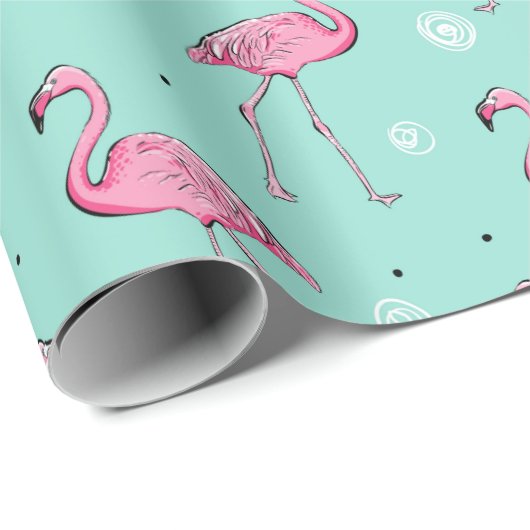 Flamingo Wrapping Paper Cadeaupapier (Rol Hoek)