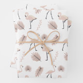 Flamingo Wrapping Paper Flat Sheet Set van 3 (In situ)