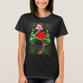 Flamingo Xmas Lights Ugly Santa Flamingo Christma T-shirt (Voorkant)