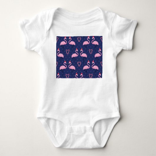 Flamingo Xmas Pet Snoep Romper (Voorkant)