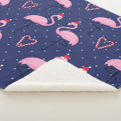 Flamingo Xmas Pet Snoep Sherpa Deken (3/4)