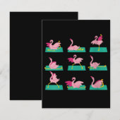 Flamingo Yoga Oefeningen Meditatie Workout Oefenin Kaart (Voorkant / Achterkant)