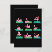 Flamingo Yoga Poses Meditation Workout Bedankkaart (Voorkant / Achterkant)