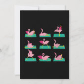 Flamingo Yoga Poses Meditation Workout Feestdagenkaart (Voorkant)