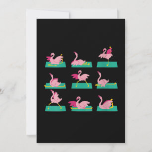 Flamingo Yoga Poses Meditation Workout Feestdagenkaart