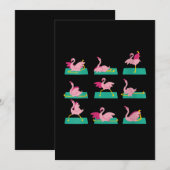 Flamingo Yoga Poses Meditation Workout Feestdagenkaart (Voorkant / Achterkant)