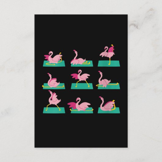 Flamingo Yoga Poses Meditation Workout Informatiekaartje (Voorkant)