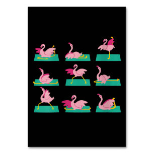 Flamingo Yoga Poses Meditation Workout Kaart
