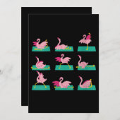 Flamingo Yoga Poses Meditation Workout Save The Date (Voorkant / Achterkant)