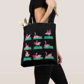 Flamingo Yoga Poses Meditation Workout Tote Bag (Dichtbij)