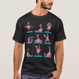 Flamingo Yoga Position Workout Flamingo Bird Gift  T-shirt