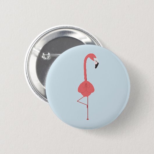 FLAMINGO YOGA RONDE BUTTON 5,7 CM (Voorkant /achterkant)