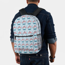 Flamingo Your Business Logo Pattern Kantoor School Bedrukte Rugzak