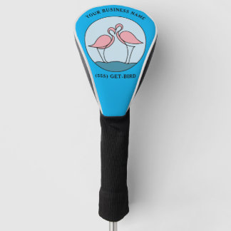 Flamingo Your Business Round Logo Art Fotoofferte Golfheadcover