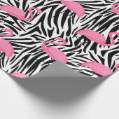 Flamingo Zebra Print Zomer Cadeaupapier (Hoek)