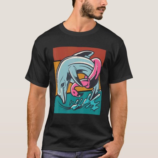 Flamingo Zee Animal Dolphin T-shirt (Voorkant)