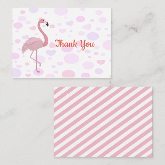 Flamingo Zigzag Dank u Kaarten Notitiekaartje (Voorkant / Achterkant)