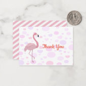 Flamingo Zigzag Dank u Kaarten Notitiekaartje (Voorkant / Achterkant in situ)