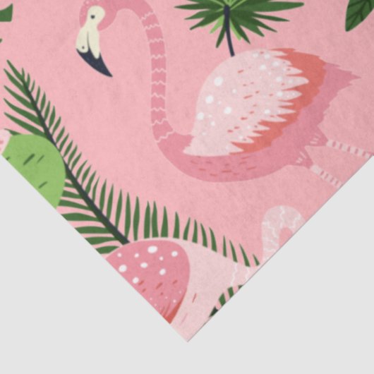 Flamingo Zomer Collectie Eén Design 5 Tissuepapier (Detail)