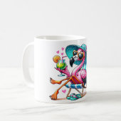 Flamingo zomer cool koffiemok (Voorkant links)