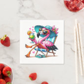 Flamingo zomer cool servet (Insitu)