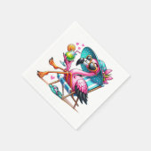 Flamingo zomer cool servet (Hoek)