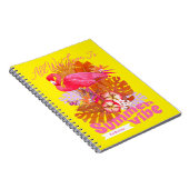 Flamingo Zomer Geel Notitieboek (Rechterzijde)