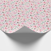 Flamingo Zomer: Levendig vogelpatroon Cadeaupapier (Hoek)