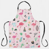 Flamingo Zomer: Levendig vogelpatroon Schort (Voorkant)