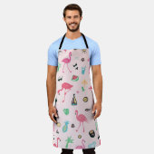 Flamingo Zomer: Levendig vogelpatroon Schort (Gedragen)