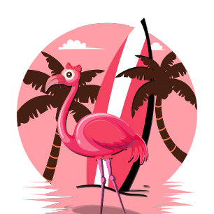 Flamingo Zomer Roze 80s  Retro T-shirt