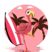 Flamingo Zomer Roze 80s  Retro T-shirt