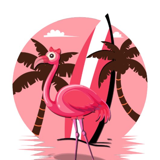 Flamingo Zomer Roze 80s  Retro T-shirt