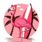 Flamingo Zomer Roze 80s  Retro T-shirt