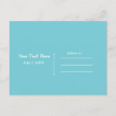 Flamingo Zomer Verjaardag ZWEMBAD PARTY Beach Uitnodiging Briefkaart (Achterkant)