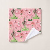 Flamingo Zomercollectie Eén Design 4 Bad Handdoek (Wasdoekje)