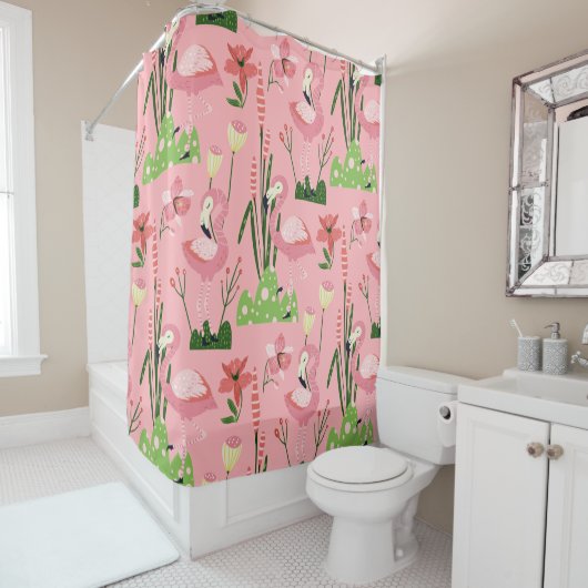 Flamingo Zomercollectie Eén Design 4 Douchegordijn (In situ)