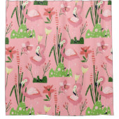 Flamingo Zomercollectie Eén Design 4 Douchegordijn (Voorkant)