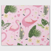 Flamingo Zomercollectie Eén Design 8 Cadeaupapier (Vlak)