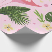 Flamingo Zomercollectie Eén Design 8 Cadeaupapier (Hoek)