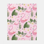 Flamingo Zomercollectie Eén Design 8 Fleece Deken (Voorkant)