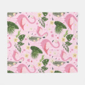 Flamingo Zomercollectie Eén Design 8 Fleece Deken (Voorkant (Horizontaal))