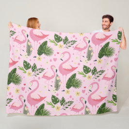 Flamingo Zomercollectie Eén Design 8 Fleece Deken