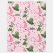 Flamingo Zomercollectie Eén Design 8 Fleece Deken (Voorkant)