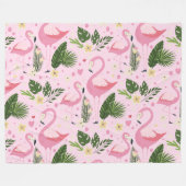 Flamingo Zomercollectie Eén Design 8 Fleece Deken (Voorkant (Horizontaal))