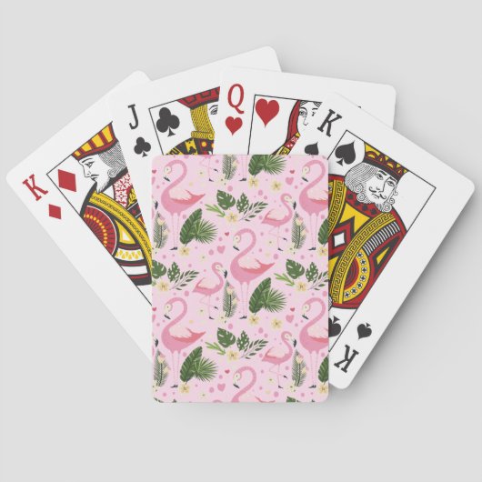 Flamingo Zomercollectie Eén Design 8 Pokerkaarten (Achterkant)