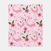 Flamingo Zomercollectie Eén Design 9 Fleece Deken (Voorkant)