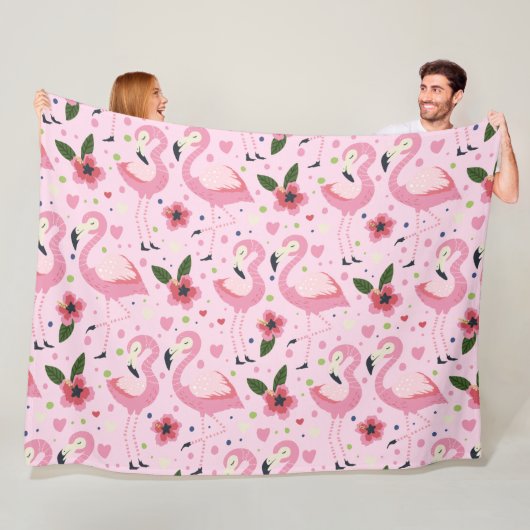 Flamingo Zomercollectie Eén Design 9 Fleece Deken (In situ)