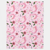 Flamingo Zomercollectie Eén Design 9 Fleece Deken (Voorkant)